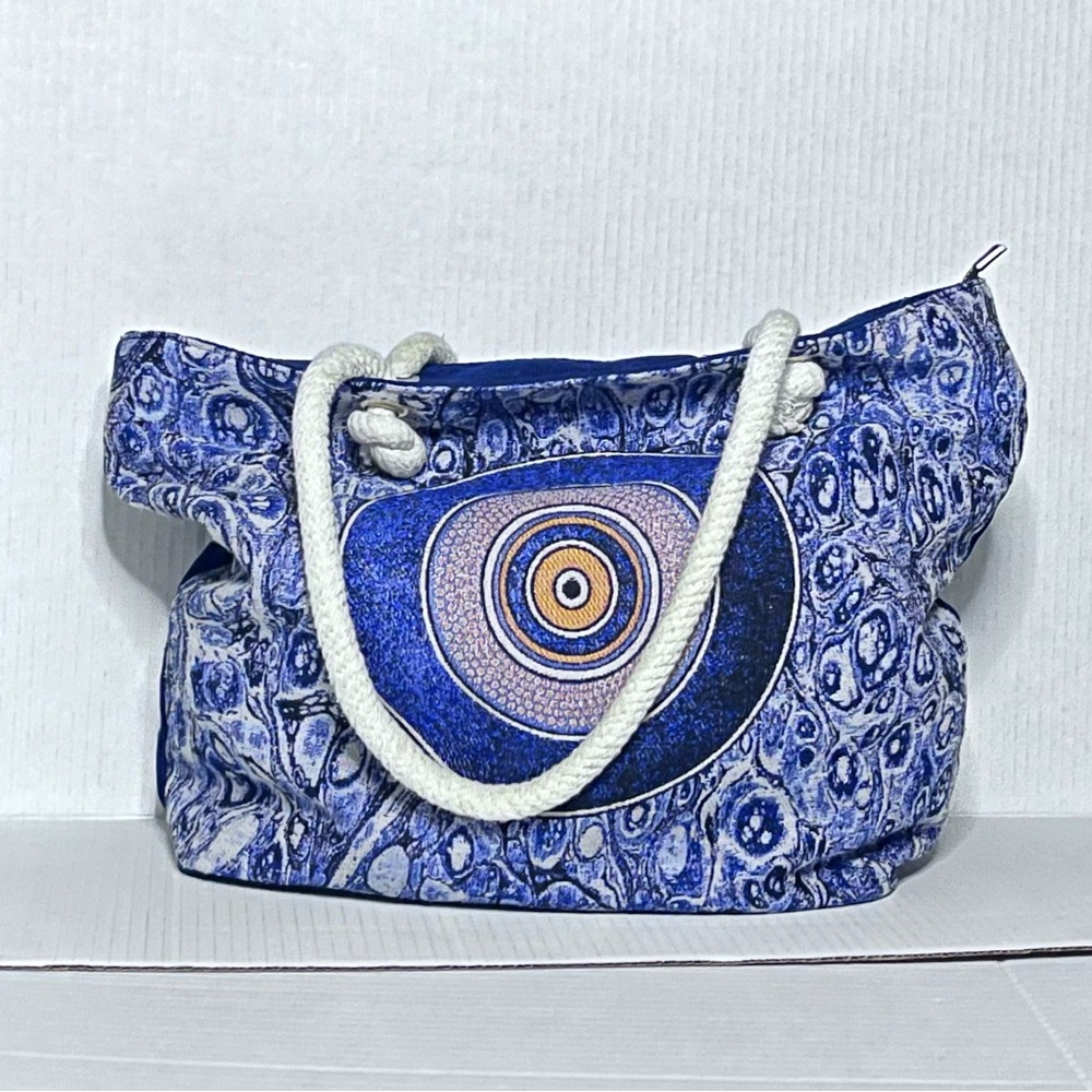 Evil Eye Tapestry Shopping Tote Bag